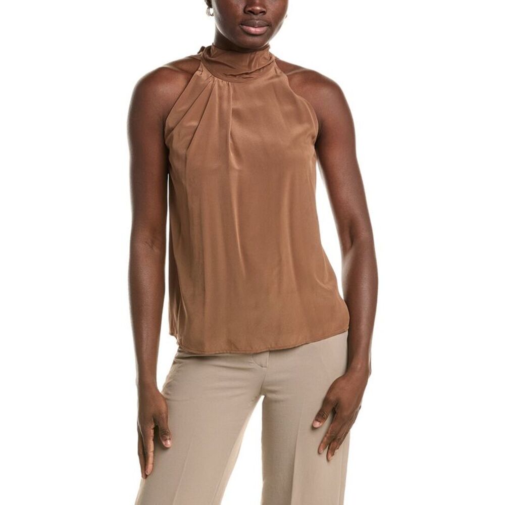 Max Mara Womens  Studio Jumbo Woven Top, Brown